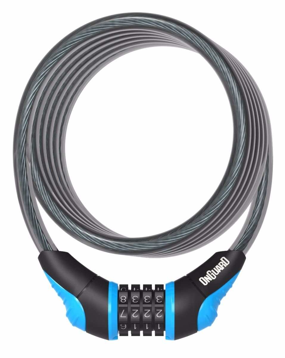 (1800 X 12 Mm, Blue) Onguard Neon Combo Cable Lock 7290001284100