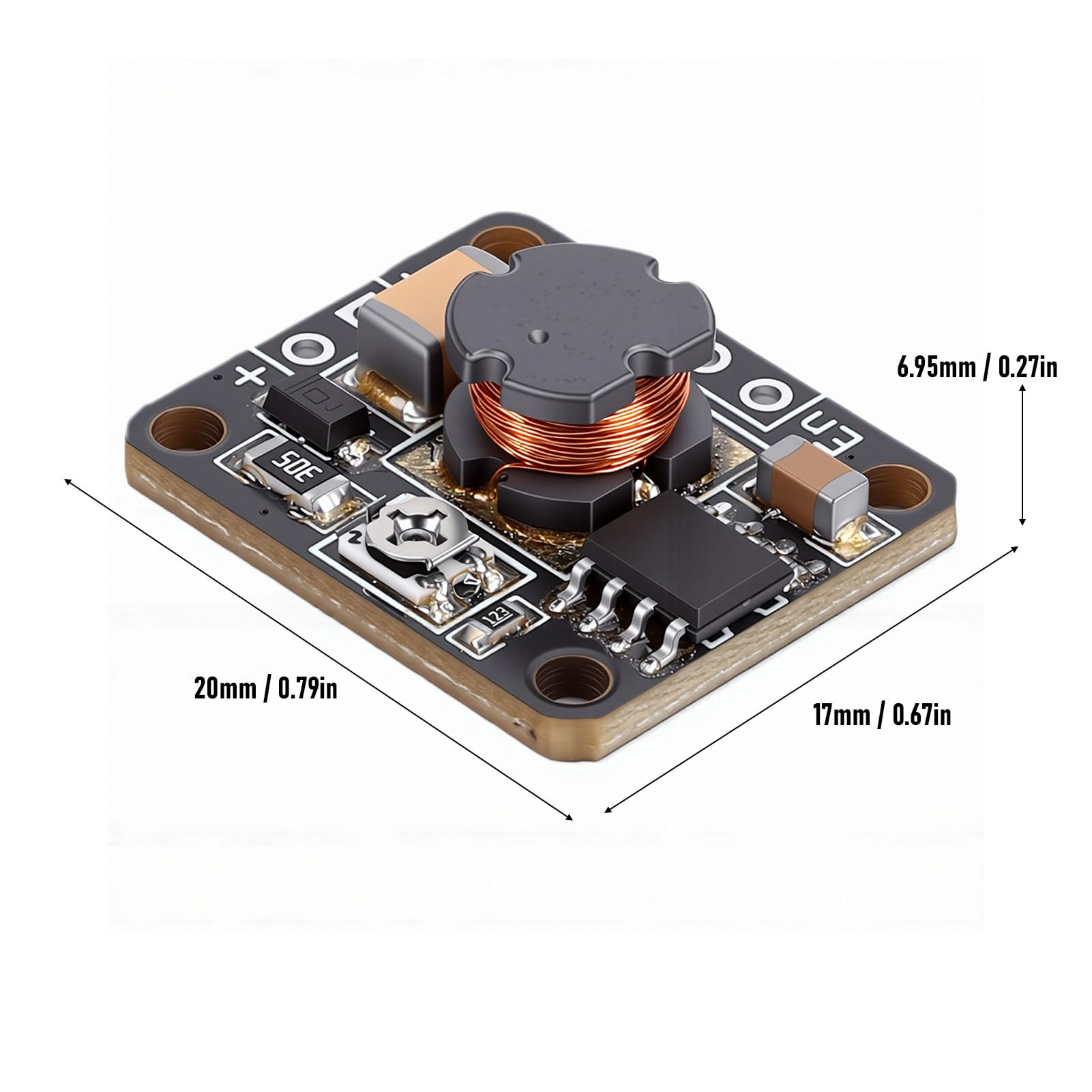 Fafeicy Convertitore di Tensione Step-up, Modulo Boost CC da Ingresso 3,6-20 V a Uscita 120-300 V, Compatto con Pin di Abilitazione per Progetti Nixie Tube e HV