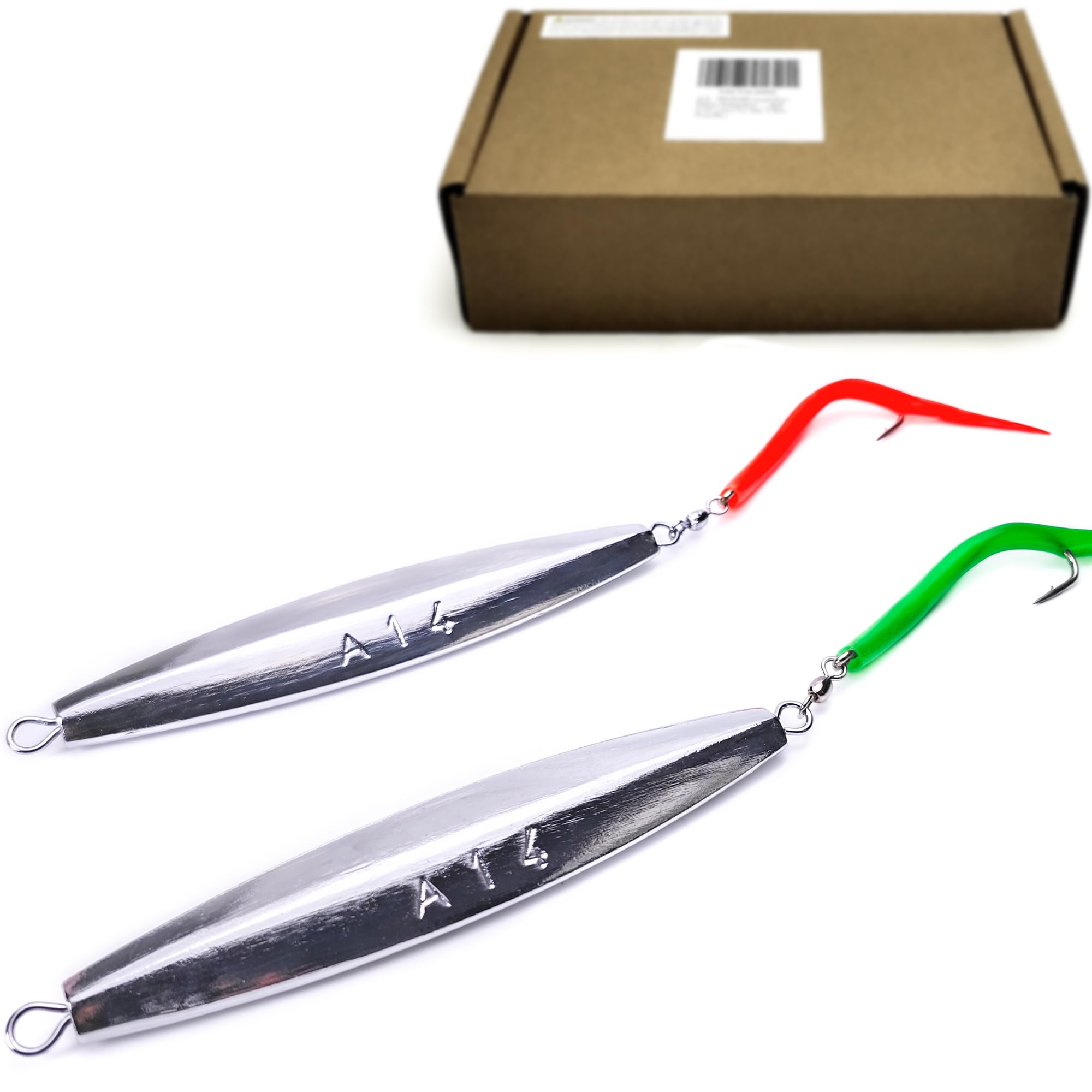 Diamond Jigs - Señuelos de pesca de agua salada, cebos planos de metal de 1 a 16 onzas para pesca de surf, fondo de rebote, fundición de hundimiento, señuelos verticales del océano para atún