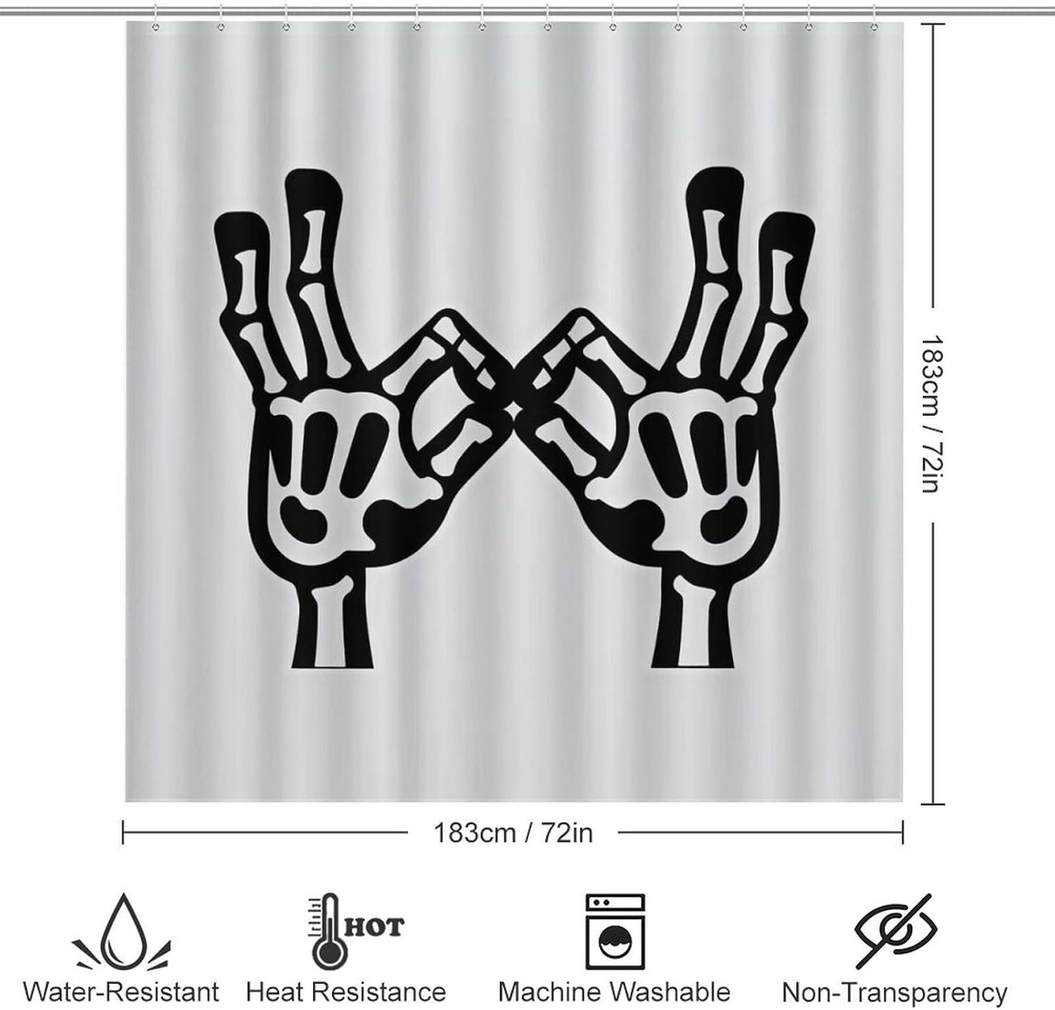 Than Love Shower Curtain Set 4 Piece, Non-Slip Bath Mat with Toilet Lid Cover and Waterproof Shower Curtain with 12 Hooks, Complete Bathroom Set for Home Decor