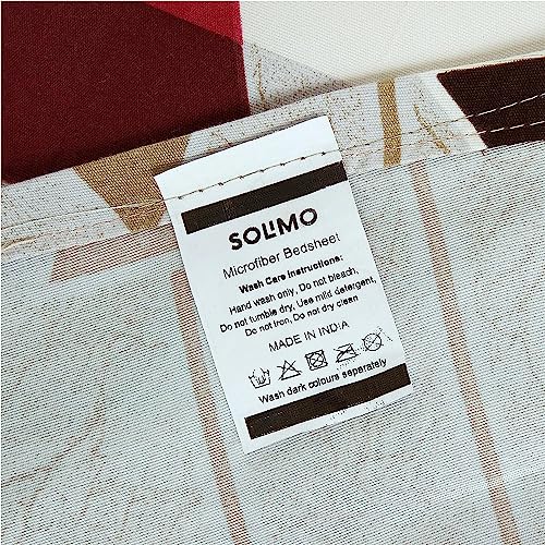 Image of Amazon Brand - Solimo Cotton Feel Double Bedsheet with 2 Pillow Covers for Bed Room, Home, Hotel (King, Cream)