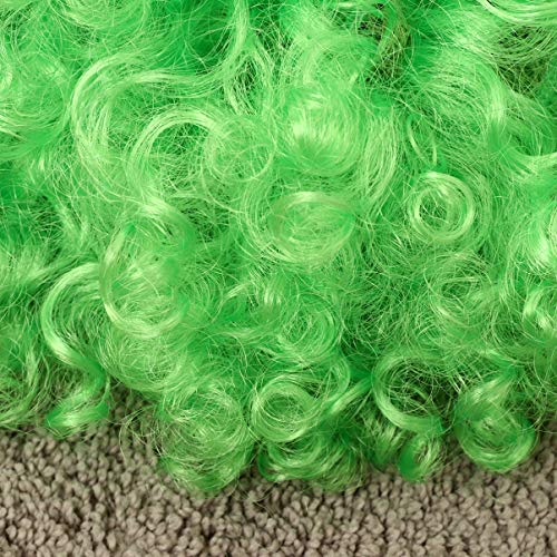 Amosfun Perucas para o Dia de São Patrício 2 peças de Perucas Afro Verde para Mulheres Homens Cospla