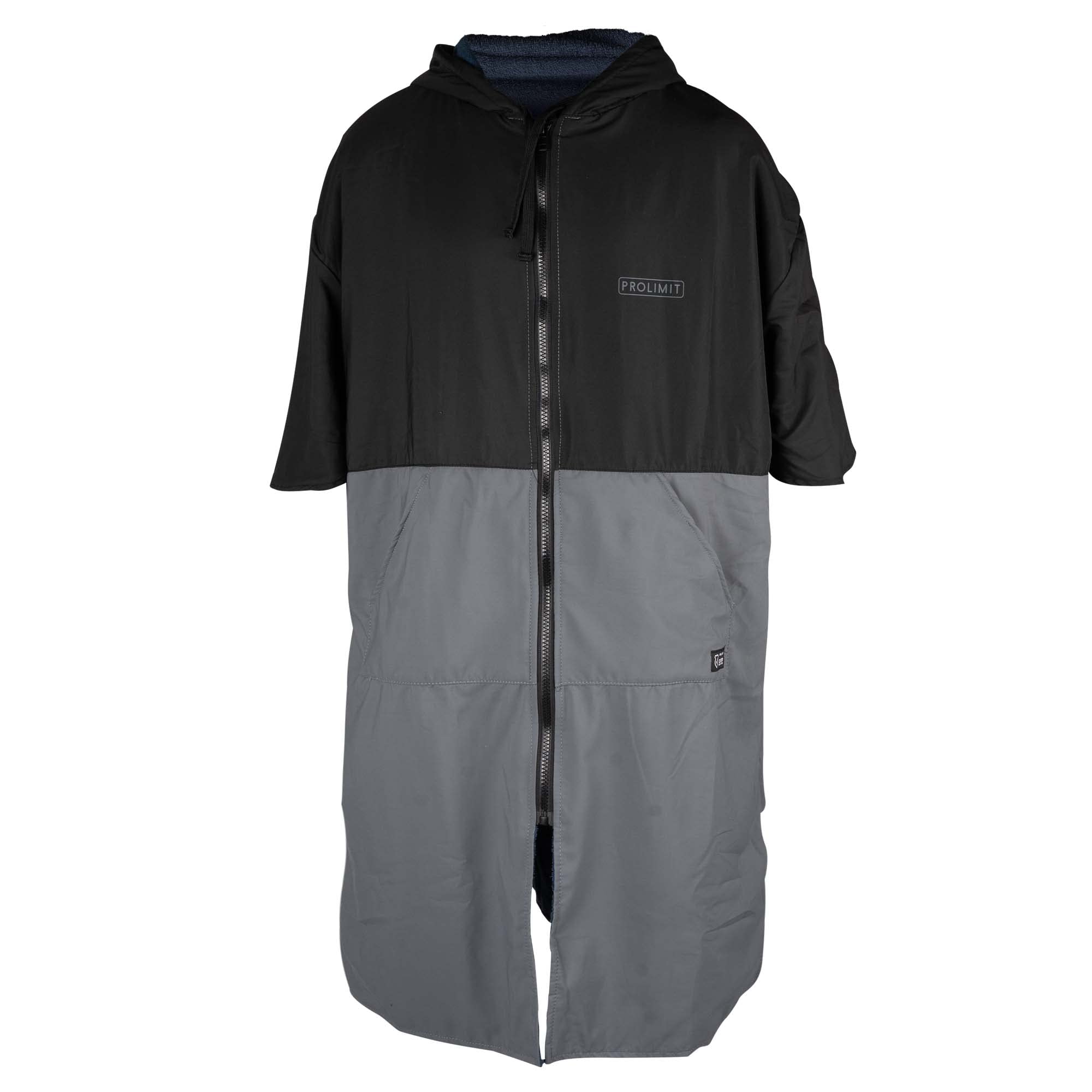 Prolimit 2022 Change Robe Poncho o Asciugamano fasciatoio per Sport Acquatici in Spiaggia e Surf - Cerniera OFSA - Nero Navy