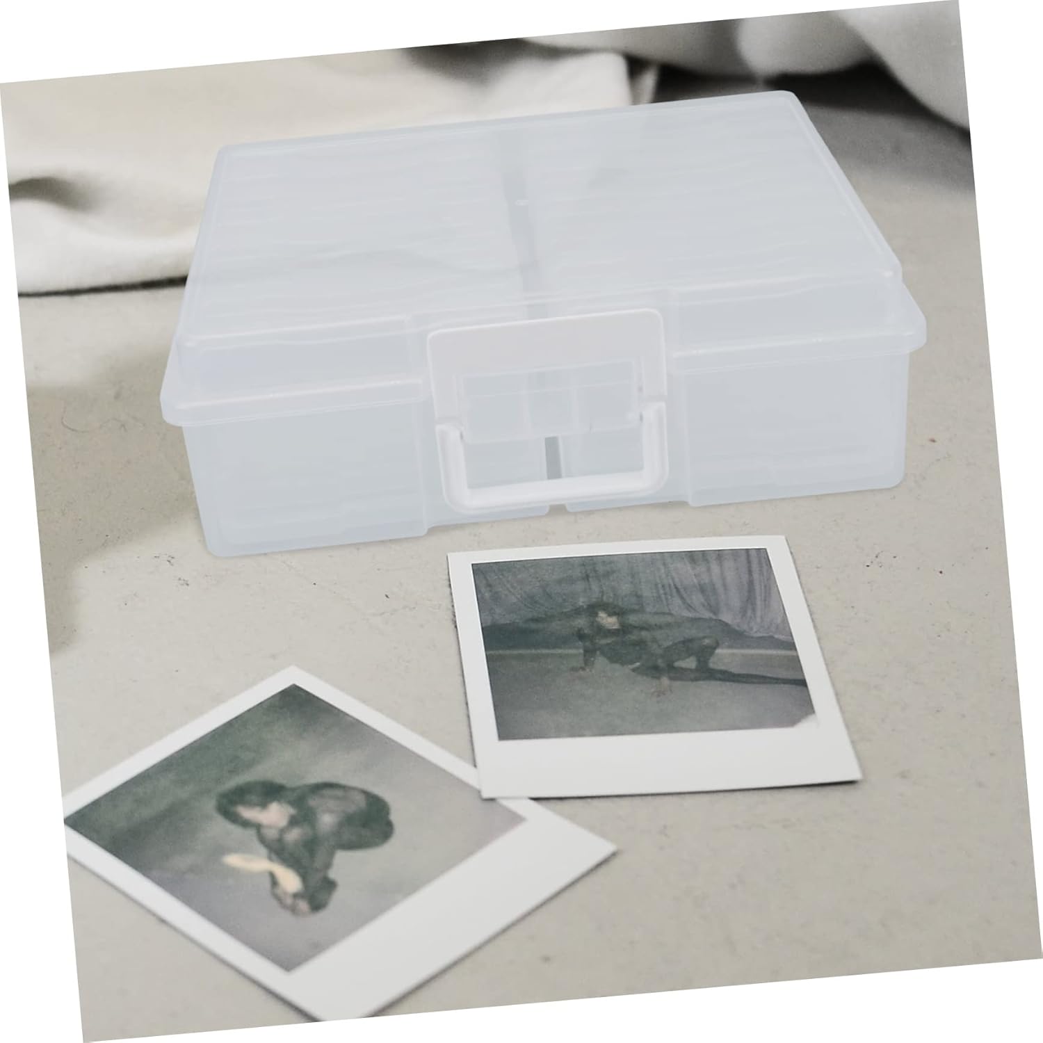1pc Transparent Photo Organizer Case Multifunctional Storage Box for Photos Postcards and Craft Supplies Keep Your Memories Safe and Organized for Use
