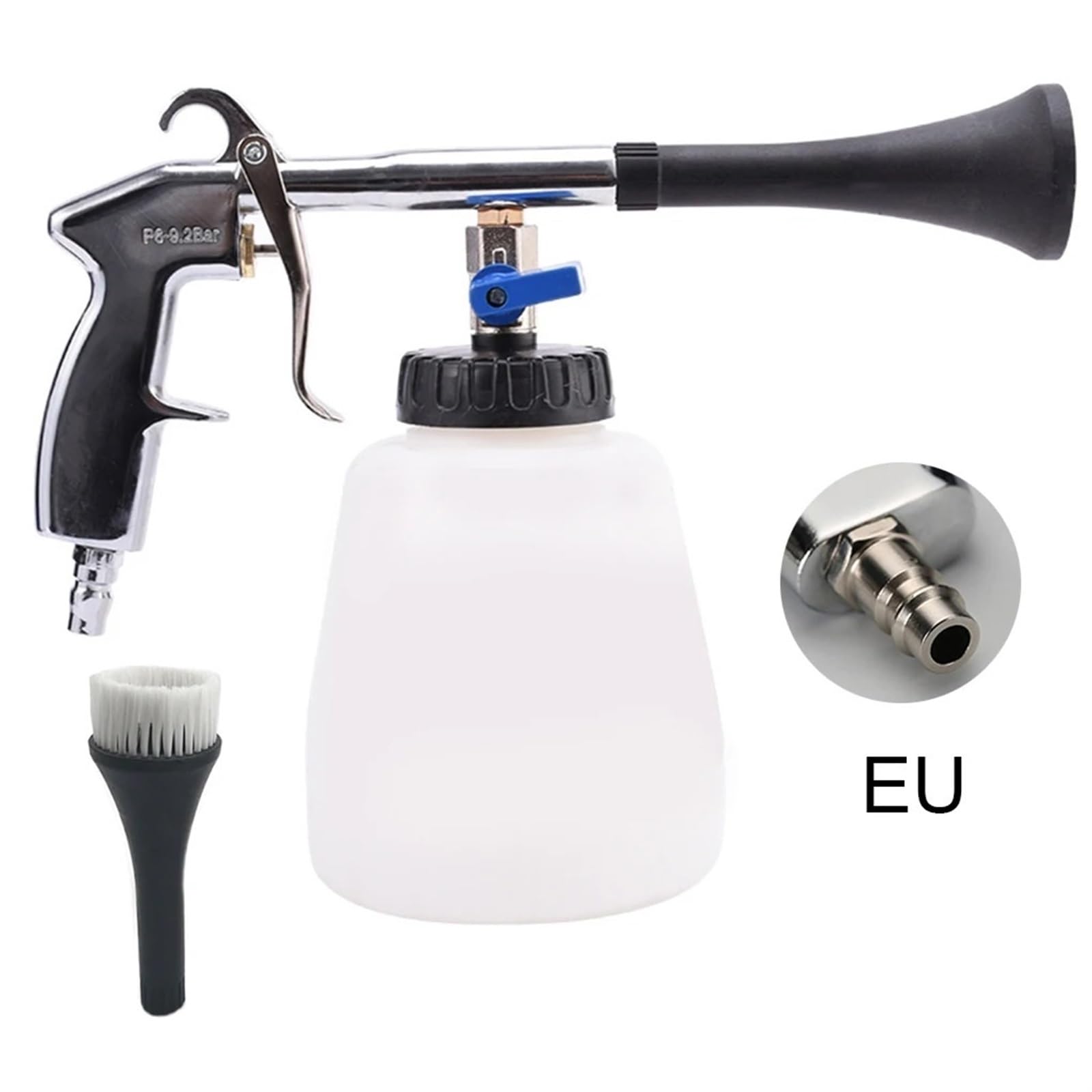 Pistola de limpieza neumática for coche, negra, con cojinete giratorio, de alta presión, for lavado de coches(EU Plug)