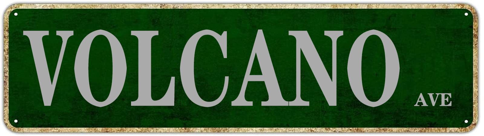 Volcano Ave Retro Tin Signs Aluminum Metal Plaque Quotes Exit Home Kitchen Garden Non-Fade Pub Club Decor 4x16 Inch