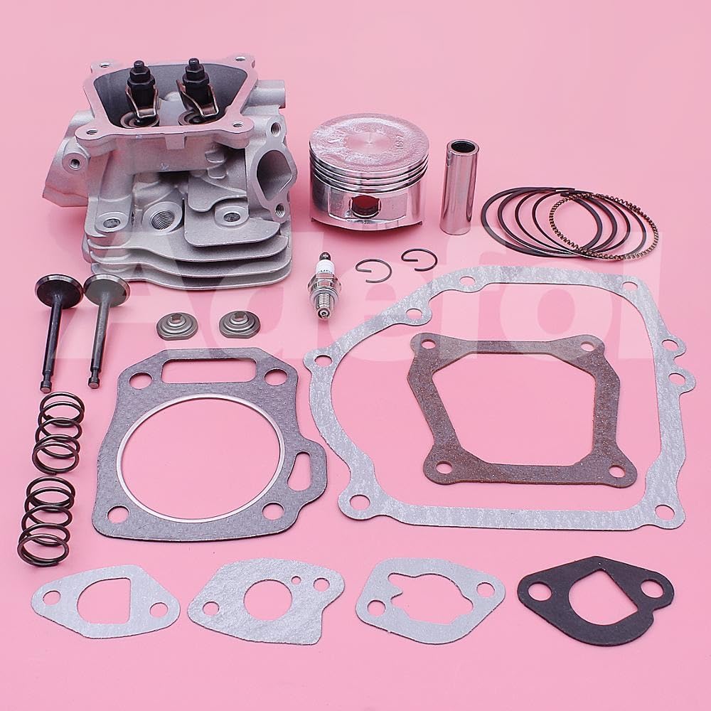 Kit de pistón la Junta Cabeza del Cilindro for Honda GX160 5.5hp Motor 14721 -Zf1-000, 14711-zf1-000 W Retenedor Resorte válvula Escape admisión Piezas de jardín