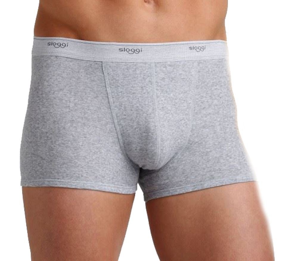Sloggi Men's Grey Basic Short Boxer Trunk, Size: Small