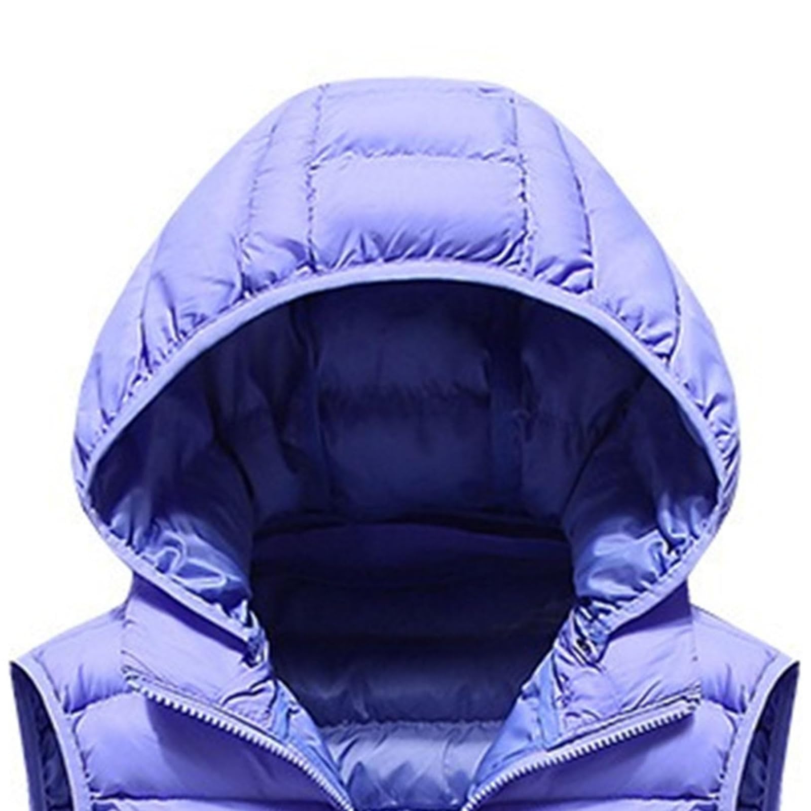 Chaleco Hombre Sin Mangas Cremallera, Chaleco Hombre Invierno con Bolsillo Cuello Alto Capucha Desmontable Color Liso, Chalecos Trabajo Montaña - Chalecos Deportivo Casual