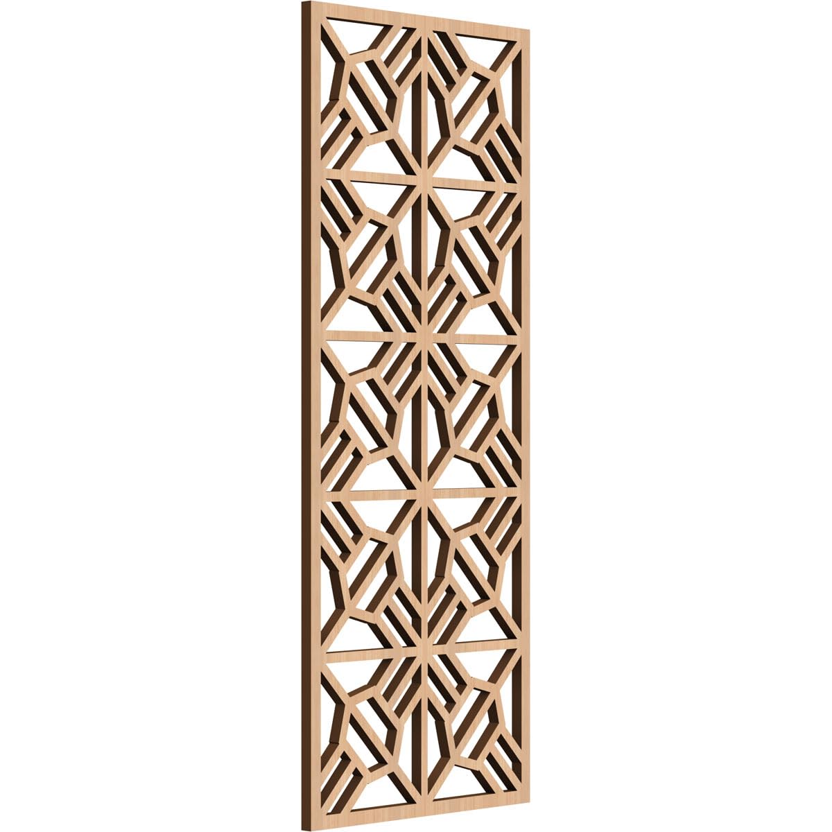 Auburn Decorative Pierced Fretwork Wood Wall Panels, 11 3/8"W x 29 3/8"H x 3/8"T, Hickory
