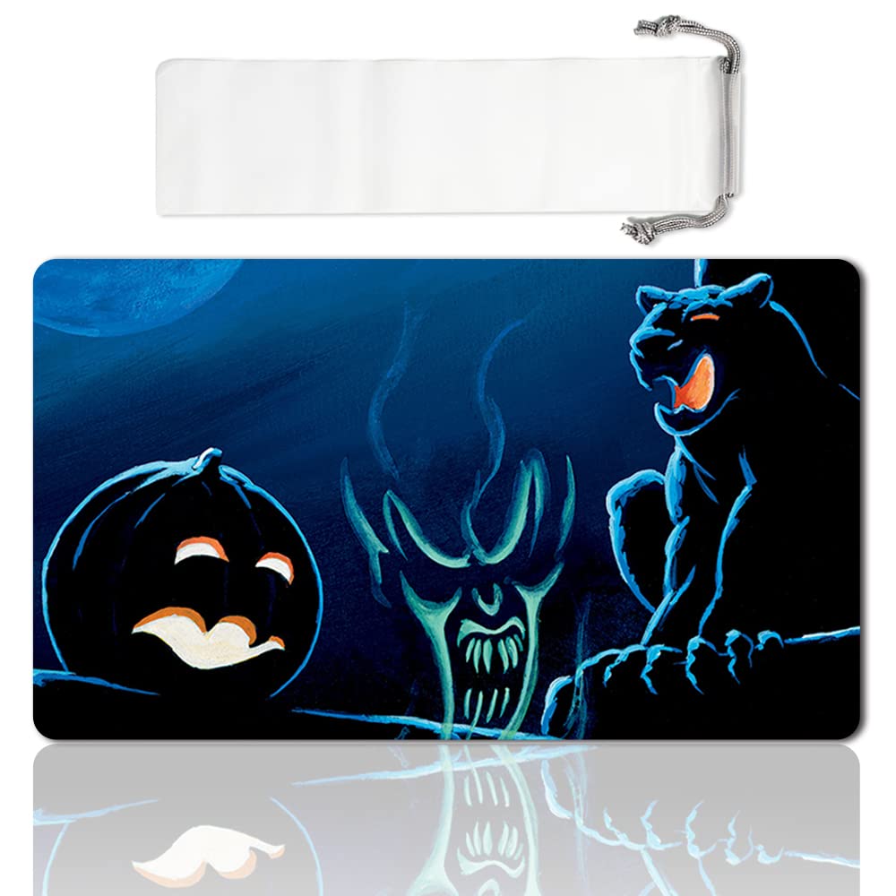 LIUYANZE Board Game MTG Playmat Games Size 60X35 cm CCG Compatible for MTG CCG RPG Trading Card Game (All-Hallow'S-Eve)