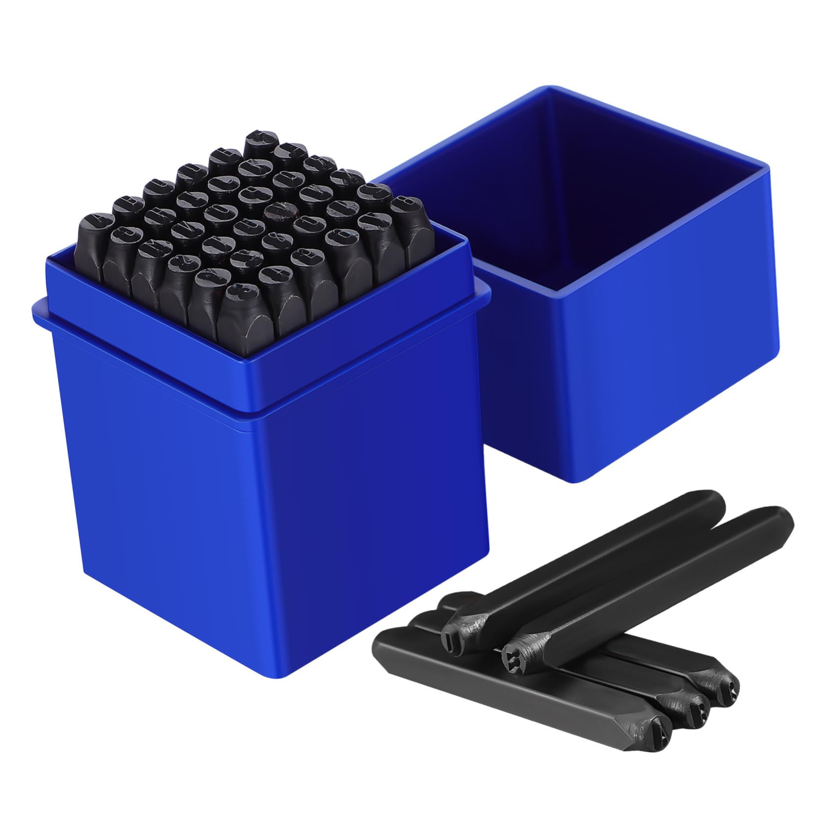 EXAOMBLE 36-Piece Metal Punch Numbers Set Precision Craft Punch Tool Kit for Metal Plastic Paper