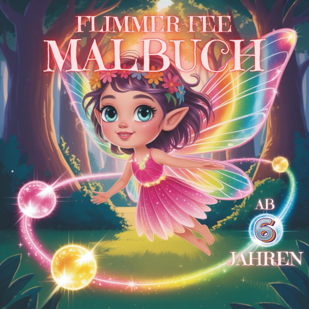 Malbuch - Zauberhafte Flimmer-Feenwelt. 50 süße Ausmalbilder für kreative Mädchen.