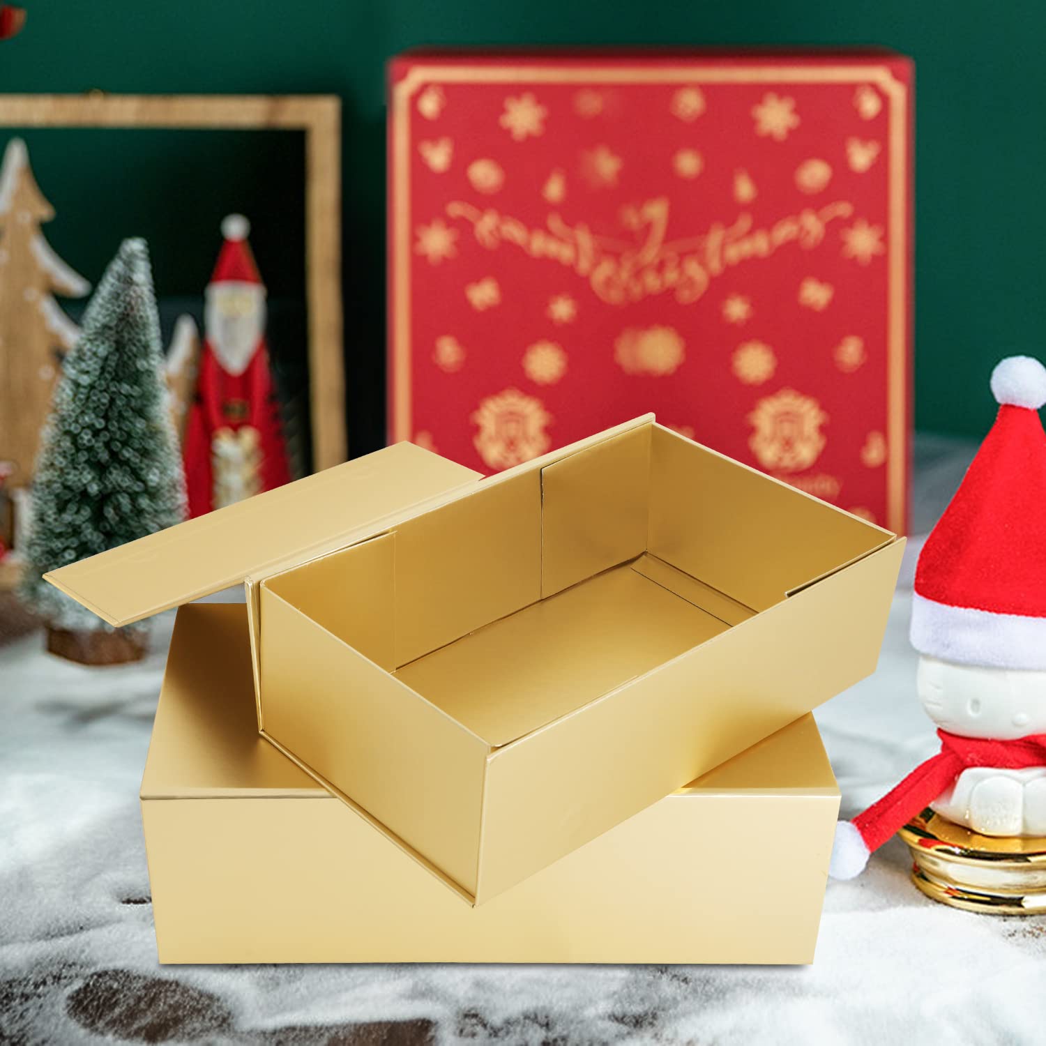Amazon.com: Gift Boxe Gold with Magnetic Closure Lid 12