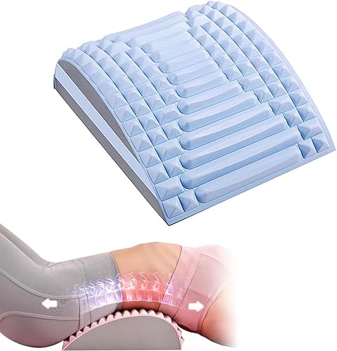 Estirador de cuello y espalda, galleta para aliviar el dolor de espalda baja, ensanchador lumbar para aliviar el dolor de cuello, tablero de columna