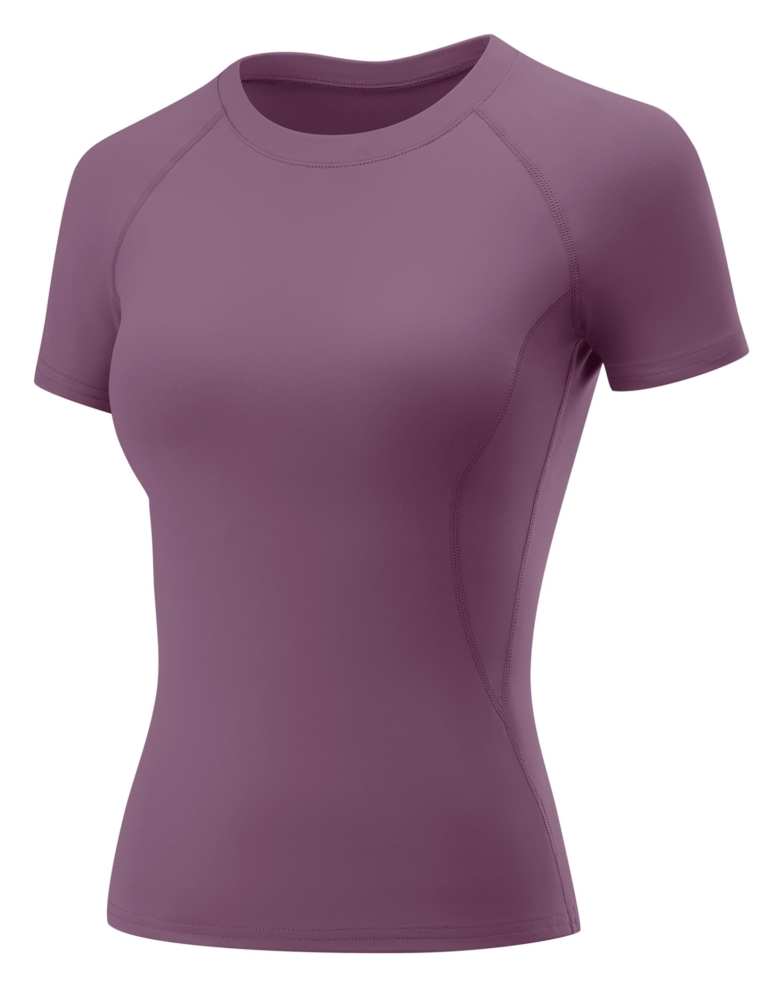 Rapbin T Shirt Damen Sport Top Gym Oberteil Yoga Rundhals Leicht Atmungsaktiv Sportshirt Workout Running Funktionsshirt Sommer Fitness Laufshirt