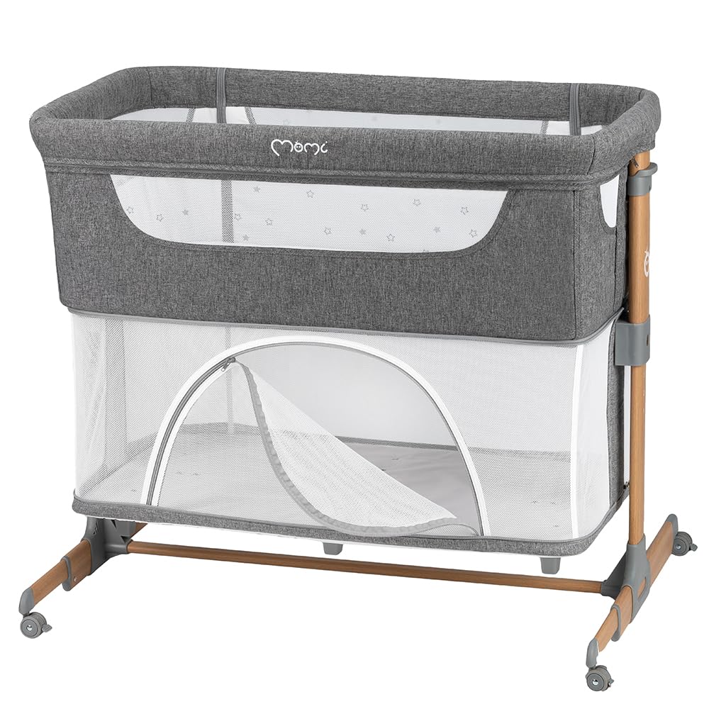 Momi Lit d'enfant Multifonction Smart Bed 4 en 1, lit d'appoint et Parc, jusqu'à 15 kg, réglage hauteur 5 niveaux, avec matelas