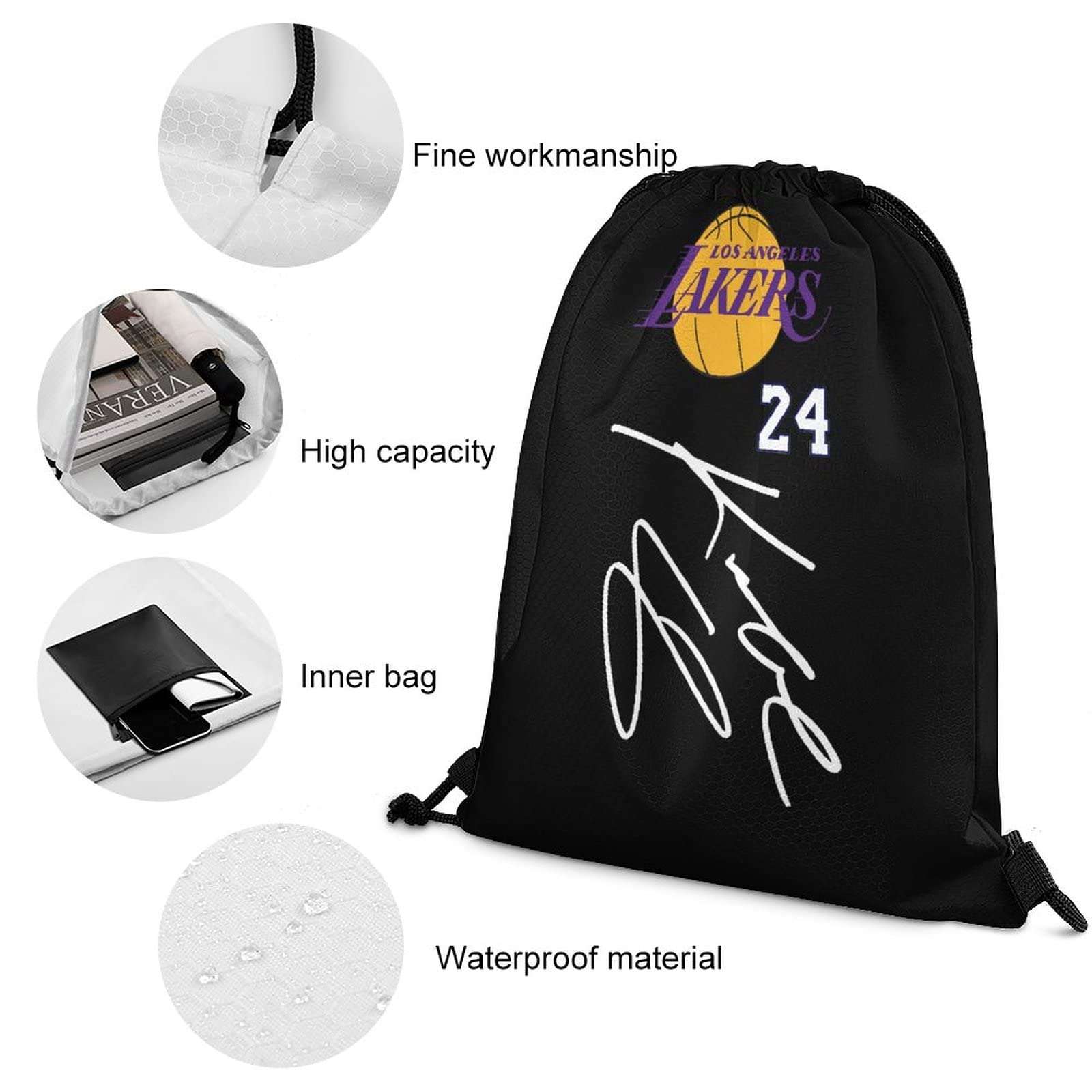 レイカーズ　ナップサック Amazon.co.jp: ビームバックパック 巾着袋 レイカーズ コービー