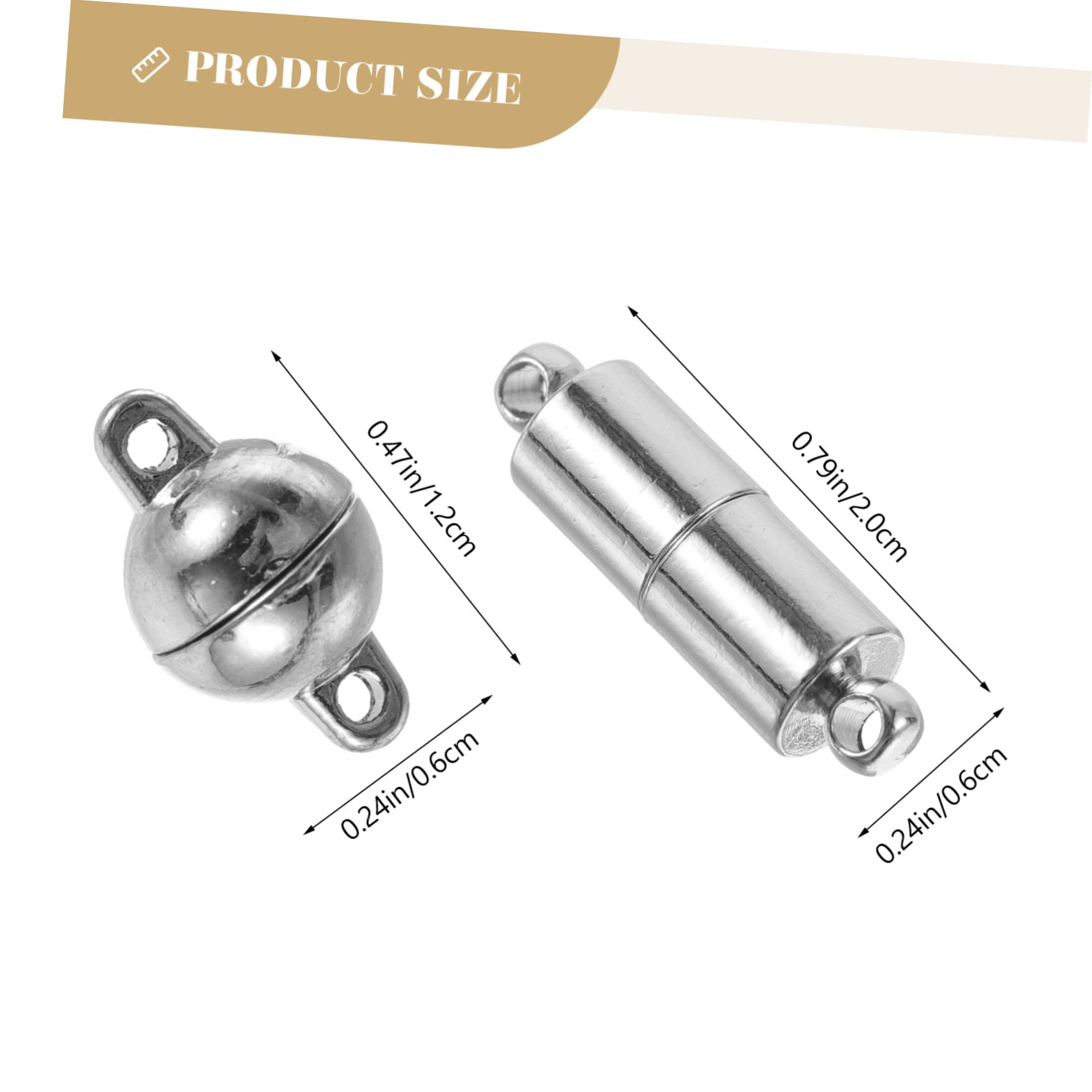 VILLCASE 120piezas Enganches Magnéticos Para Joyería De Conectores Para Collares y Pulseras Accesorios Para Manualidades Diseño Único y Duradero Para y Reparaciones De Joyas