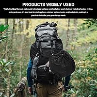 Vista 6 de Bolsa para casco de motocicleta, bolsa de protección con cordón hecha de tela de nailon, accesorios universales de motocicleta, bolsa
