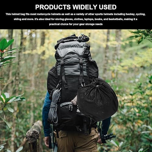 Miniatura 6 de Bolsa para casco de motocicleta, bolsas para casco, bolsa con cordón para casco, bolsa de viaje, mochilas para casco, organizador de casco de
