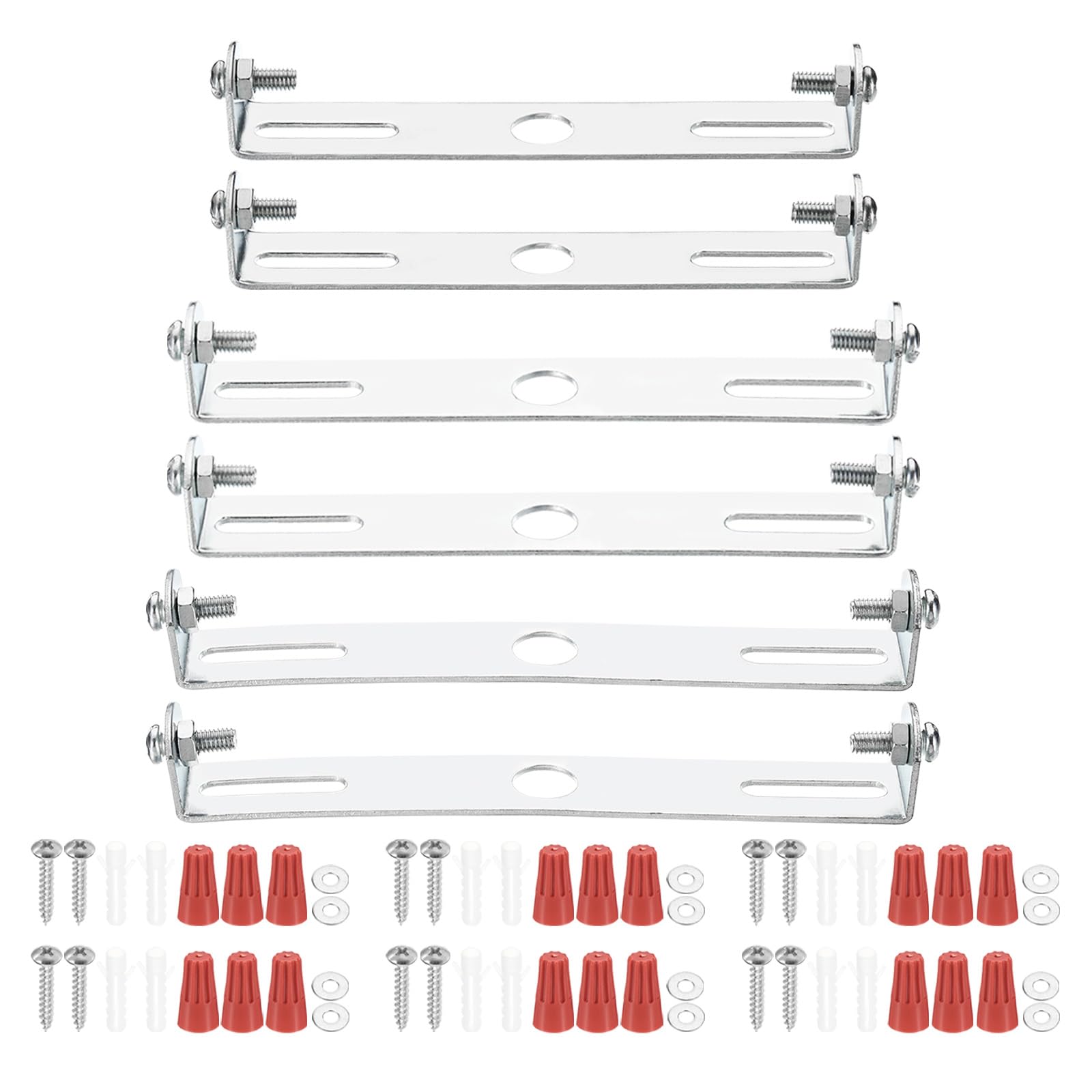 PATIKIL 6 Set 4.13", 4.53", 4.72" Universal Light Fixture Mounting Bracket Kit