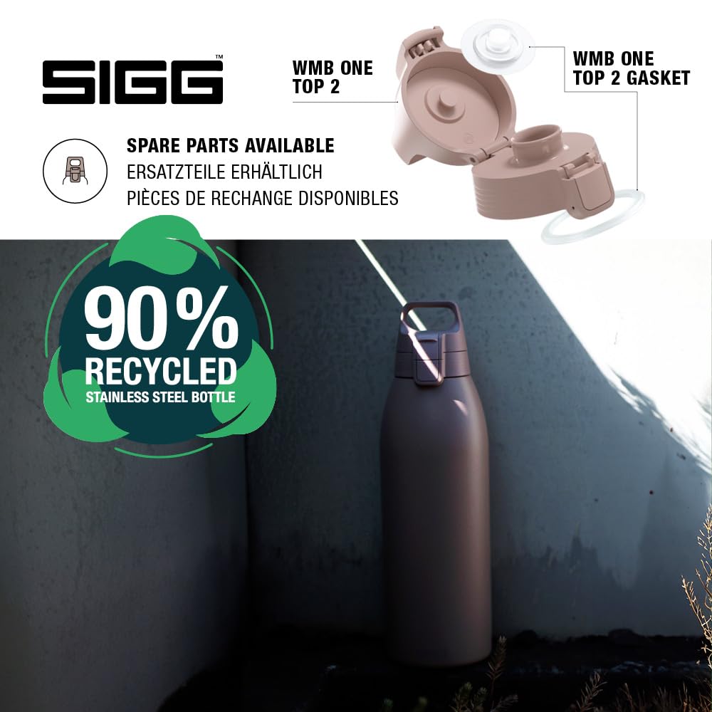 Sigg - Butelka do picia ze stali nierdzewnej – Shield ONE Dusk – nadaje się do napojów gazowanych – szczelna – lekka jak piórko – nie zawiera BPA – do użytku na zewnątrz i fitnessu – 1,5 l