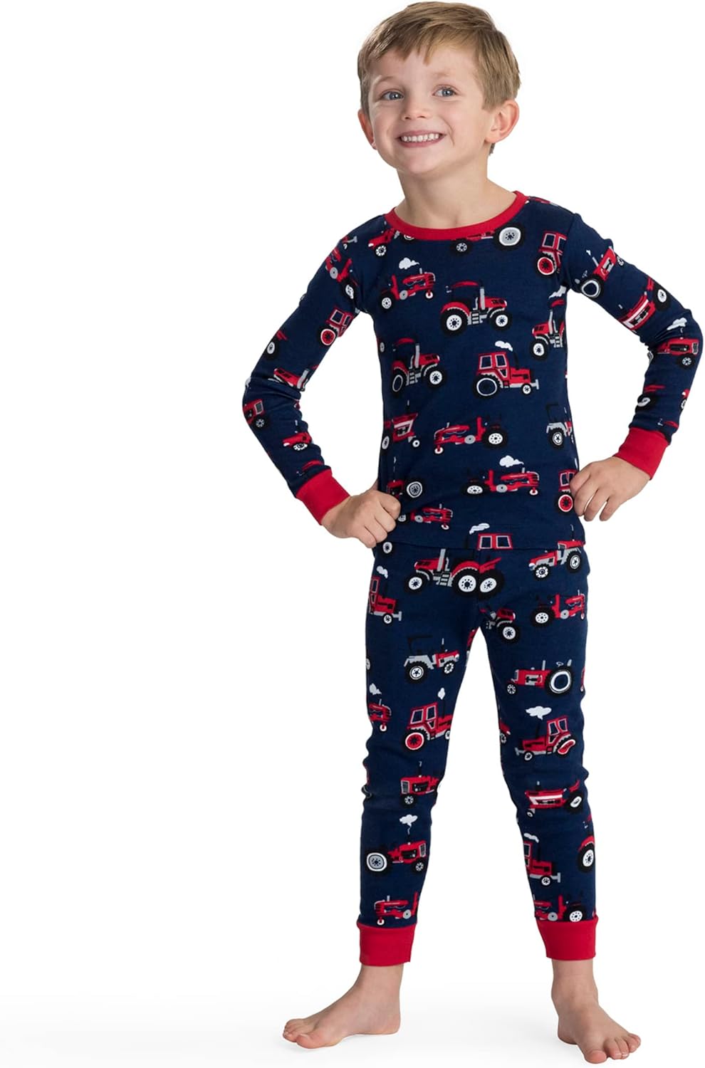 Hatley boys Organic Cotton Long Sleeve Printed Pajama Set - Image 2