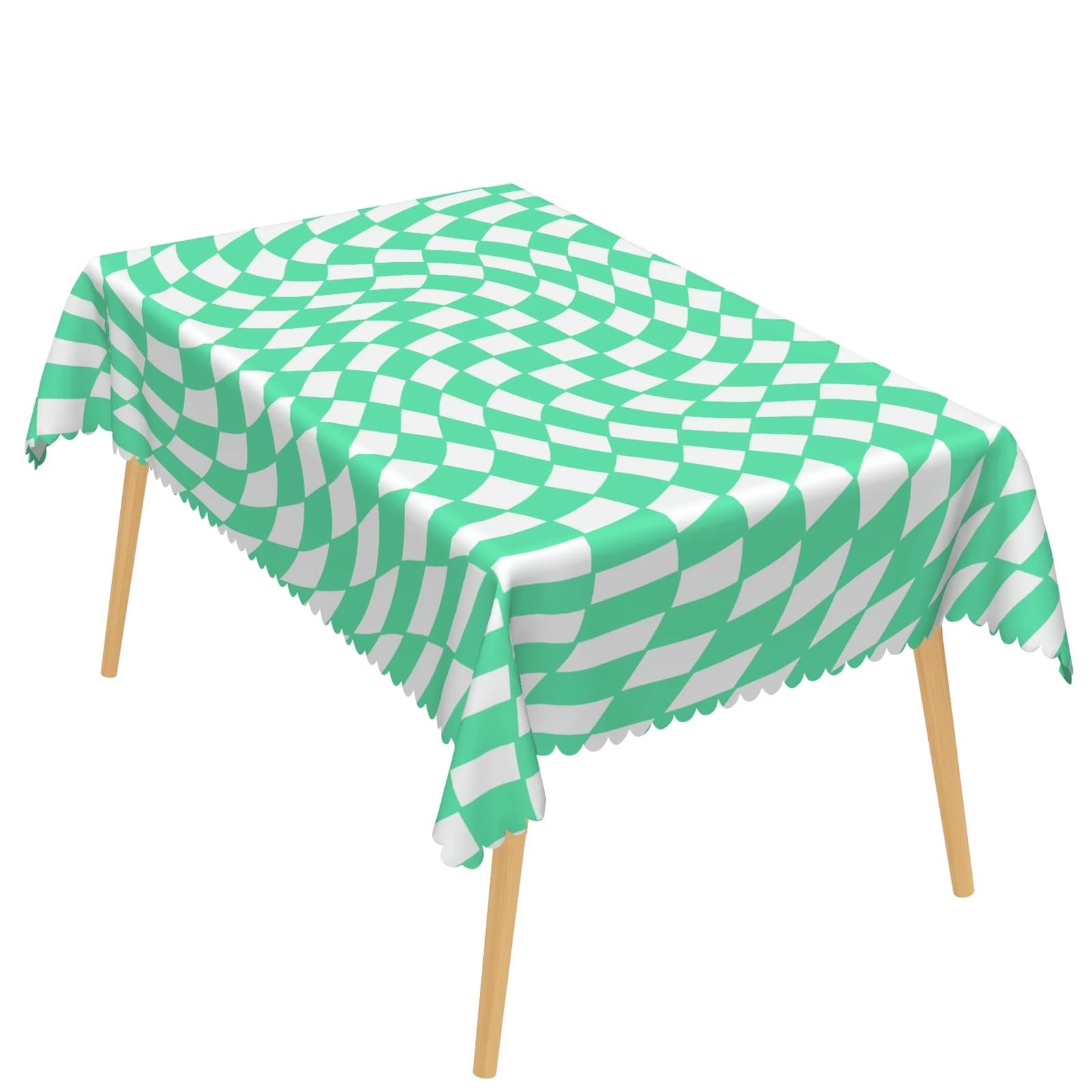 Tablecloth Checkered Tablecloth Oil Proof Rectangular Table Cover for Picnic Multiple Sizes(Color 3,120x80cm)