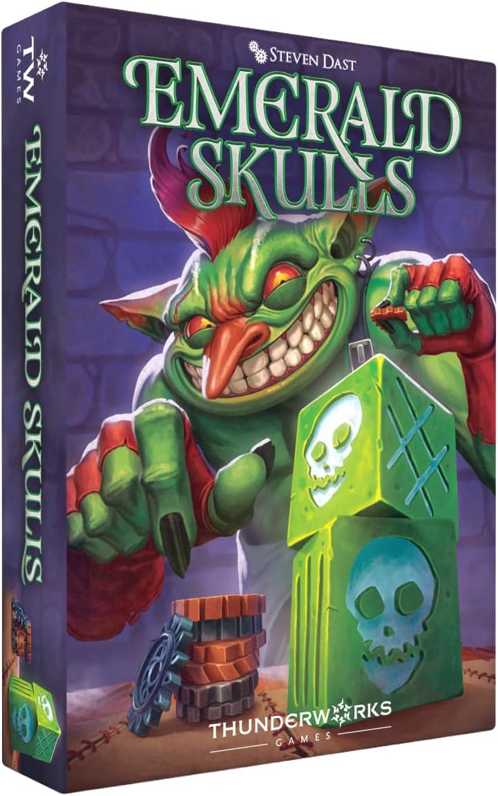 Thunderworks Games - Emerald Skulls | Dice Game with Real-time Betting | Push Your Luck Strategy Board Game | Fast Action Casino-style Group Play | Family Game for 1-6 Players, Ages 14+, 30-45 Minutes