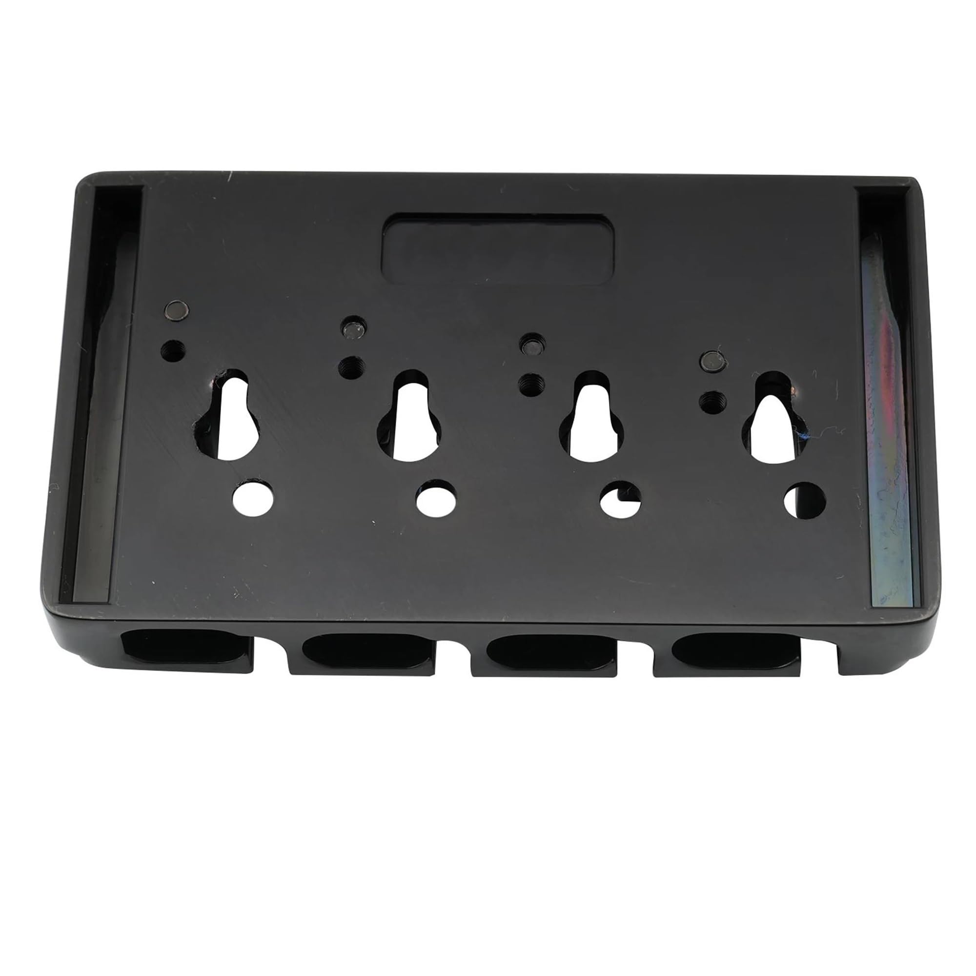 Accesorios Profesionales Puente Para Bajo De 4 Cuerdas De Zinc Duro Con Bloqueo De 19 Mm Puente De Guitarra Profesional(Bk)