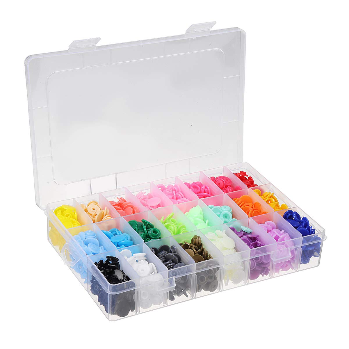 ExcLent 360 Juegos De Sujetador De Plástico Snap Kit Snap Pliers T5 Snap Botones De Mano Herramienta