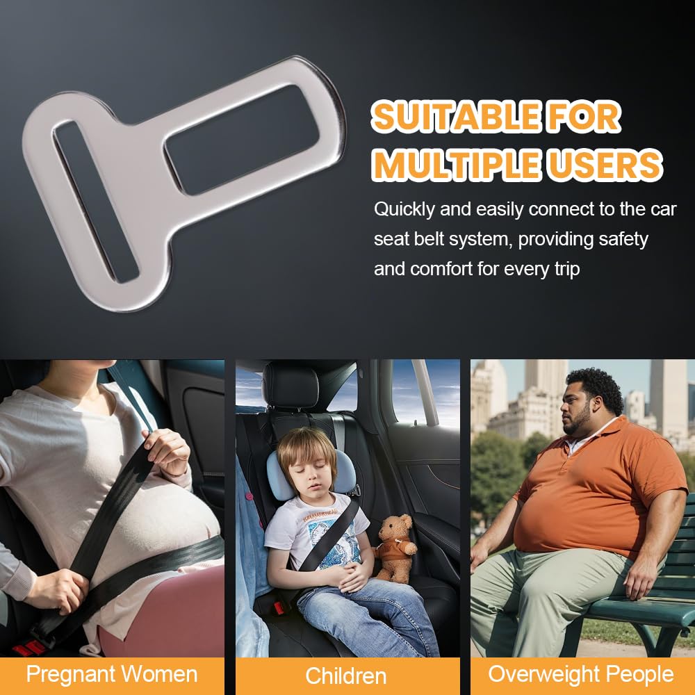 HMCEY 3 Piezas Anclaje Cinturon Seguridad Perro,Pinza Cinturon Seguridad Coche,Clip de Hebilla para Cinturón,Clip para Asiento de Coch,Accesorio de Cinturón de Seguridads Universal,Conector de Metal — view 6