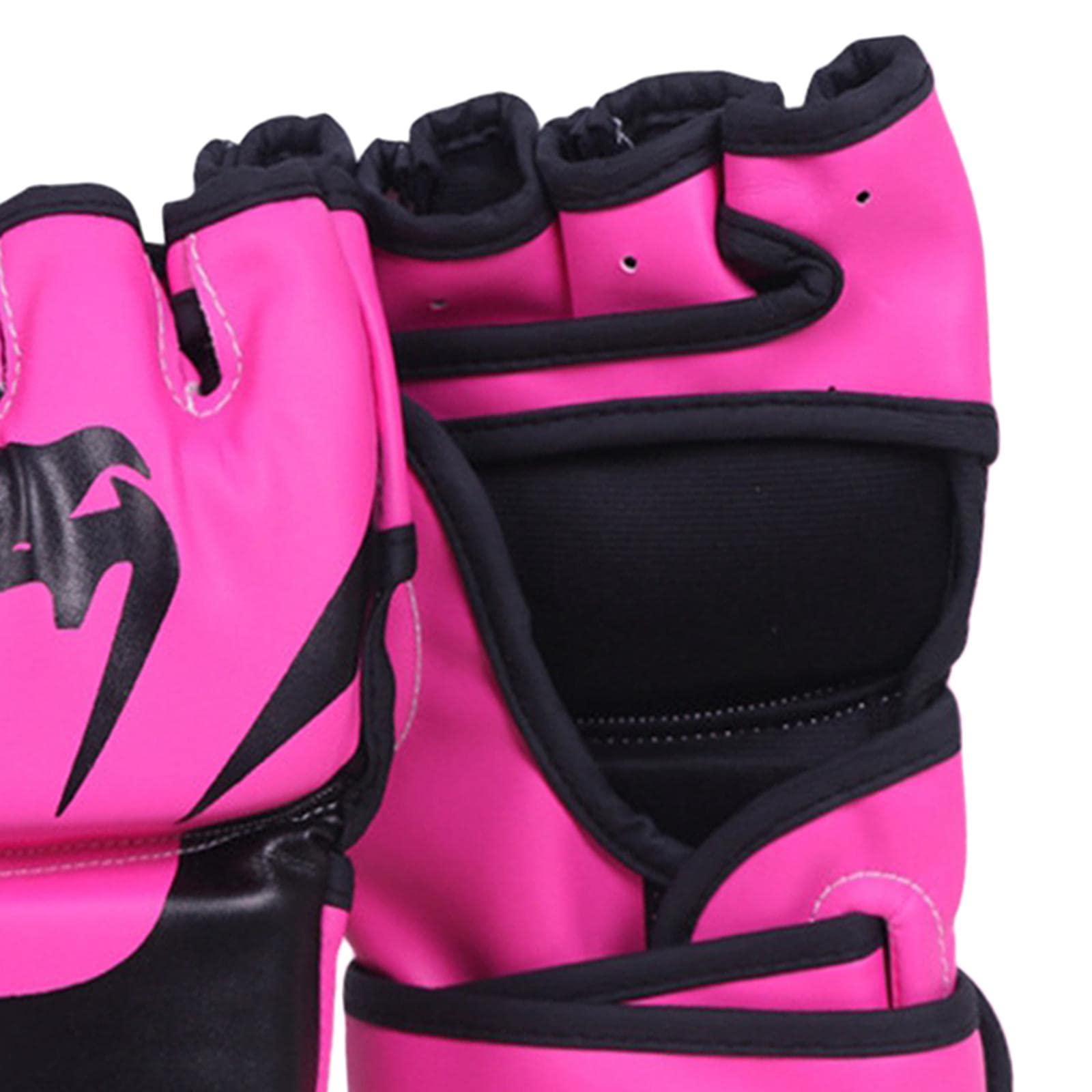 Pistro MMA Handschuhe – Offene Handfläche, PU-Leder, Für Kickboxen, Sparring, Fitness, 26x12 Cm, Rose