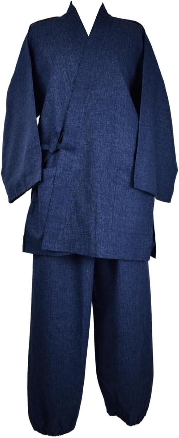 希少！逸品！笹倉玄照堂の藍染型染木綿のレディースジャケットL〜LL 藍