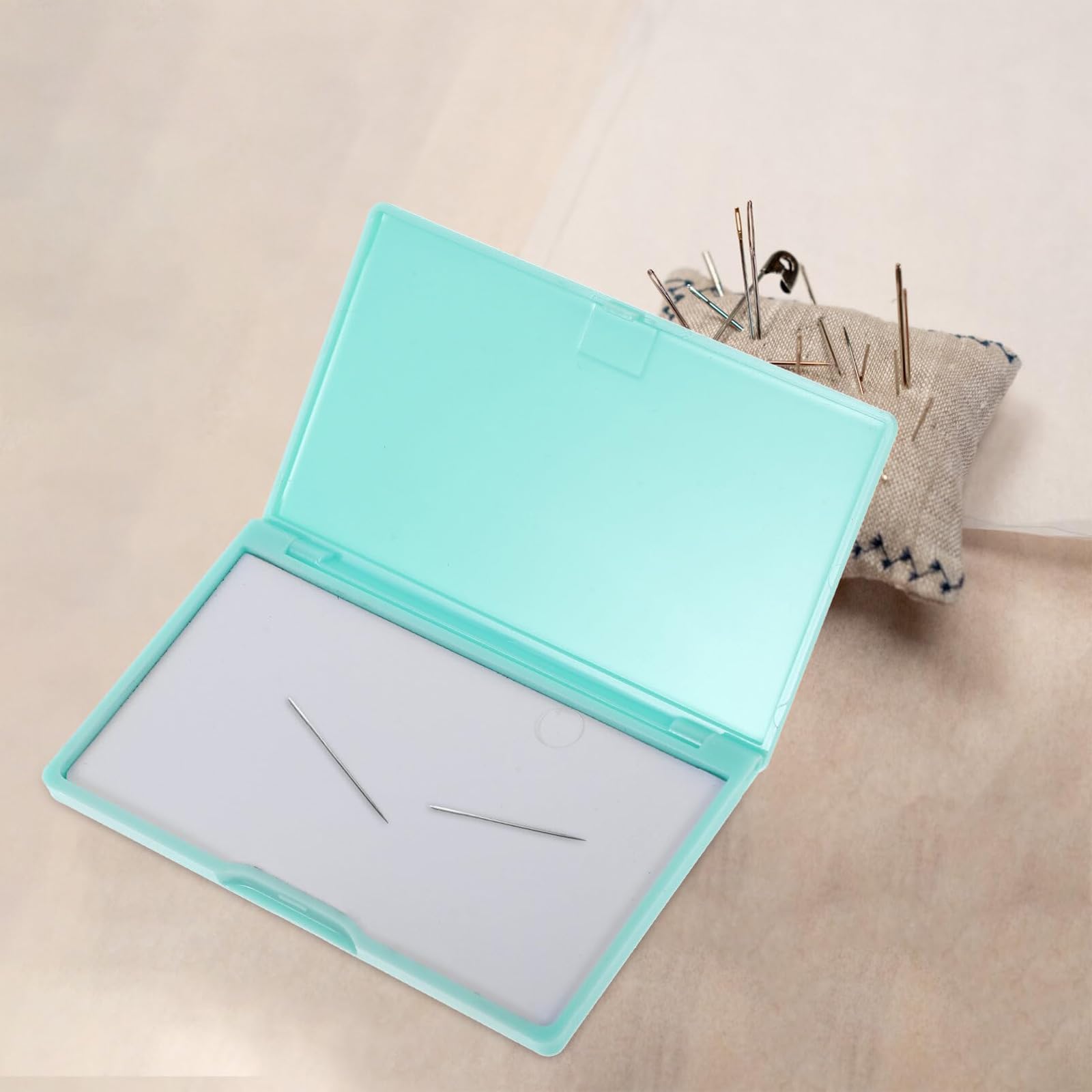Magnetic Needle Case for Sewing Slim Line Pin Holder Box with Secure Lid, Portable Storage for Needles Pins - Image 3