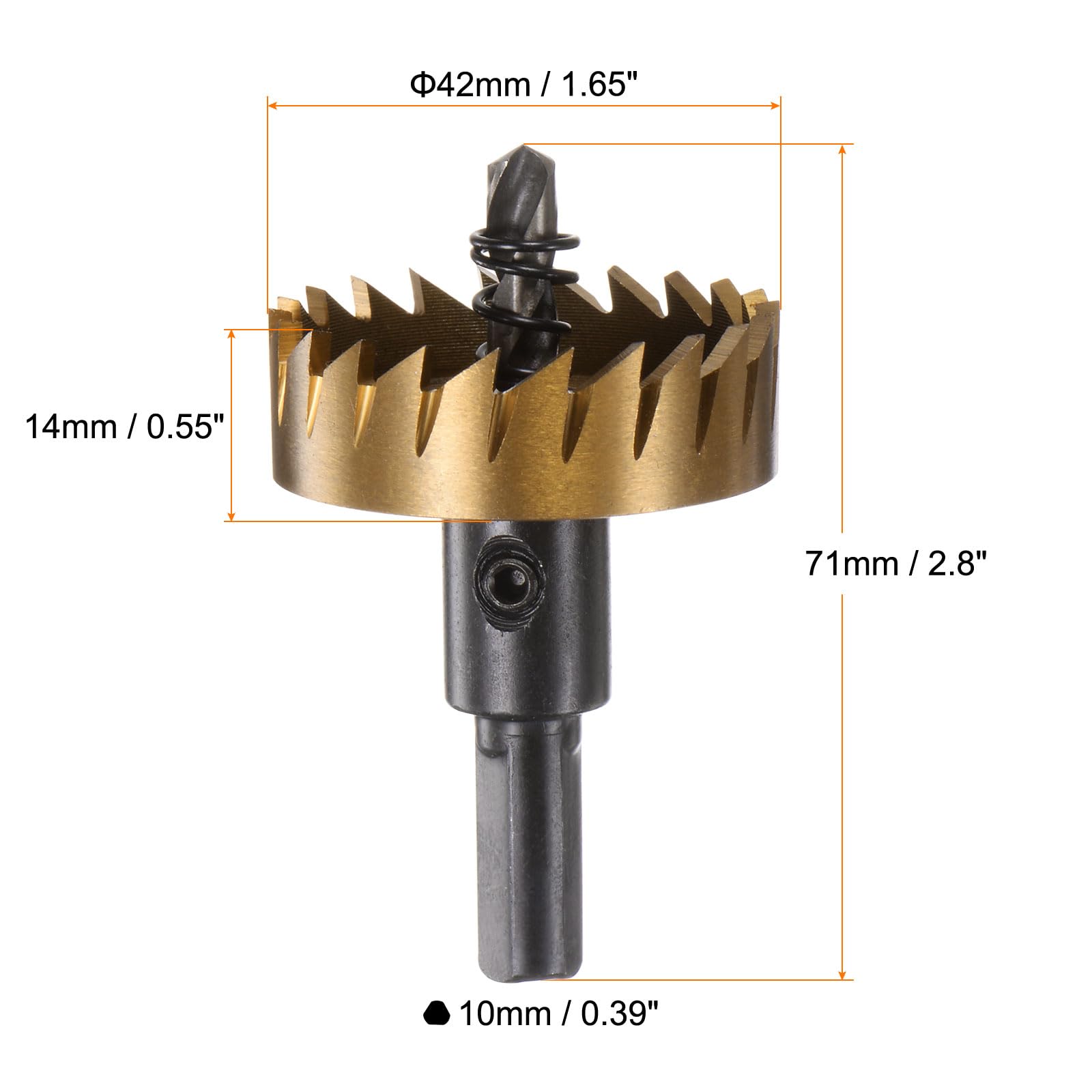 Trou Scie 20mm (51/64) M35 HSS (Haute Vitesse Acier) Titane Foret