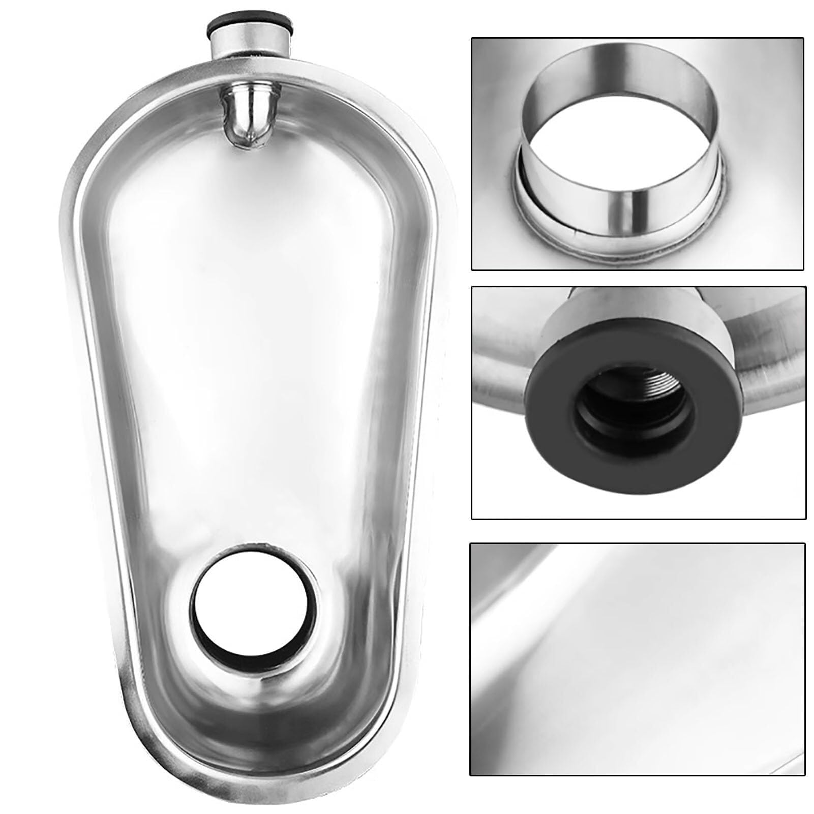 Inodoro Cuclillas Acero Inoxidable 304, Salida 10cm, Soldadura Sin Costuras, Ahorro Espacio, para Baño Pequeño Apartamento Bar KTV