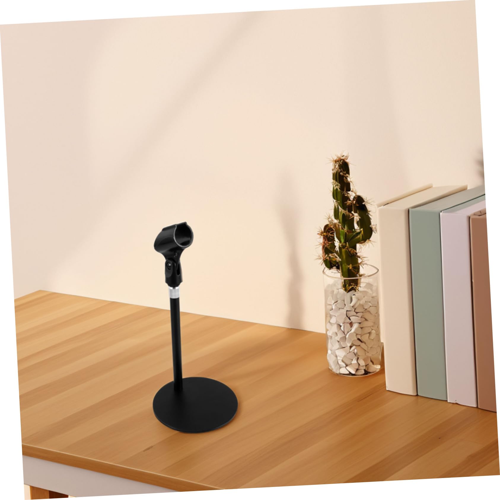 Supporto Microfono da Tavolo Regolabile con Base Pesante Stand Telescopico Antivibrazione per Microfono Gaming e Smartphone Accessorio Stabile per Scrivania