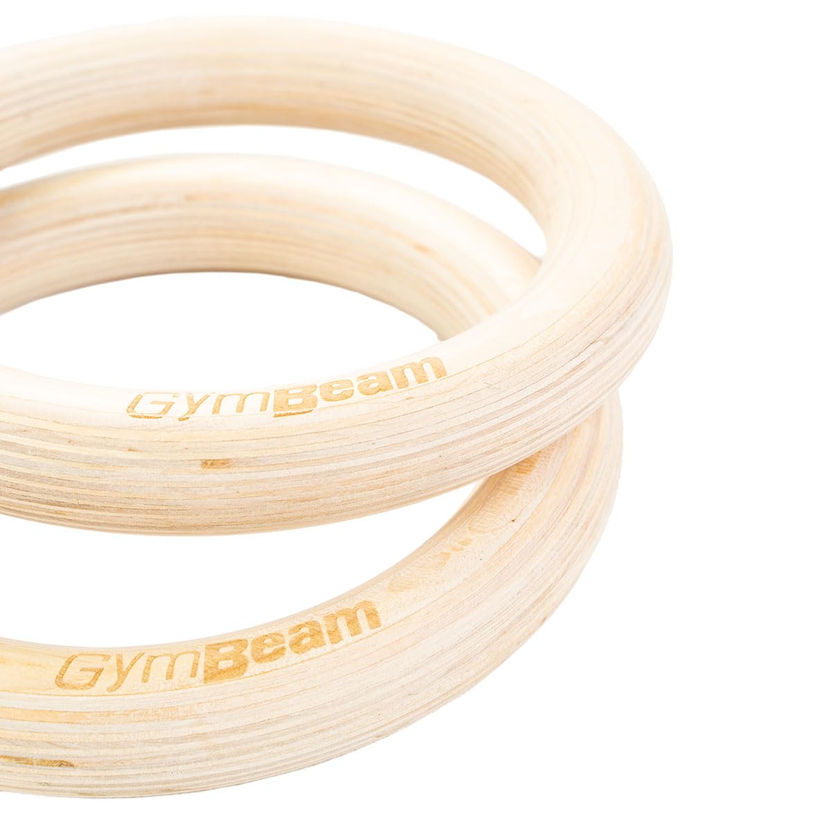 GymBeam Anelli da Ginnastica in Legno, Attrezzo Fitness per Allenamento a Corpo Libero, Accessorio Pratico per Allenamenti a Casa, per Palestra o Allenamenti Outdoor, Diametro 24cm, Spessore 3,2cm