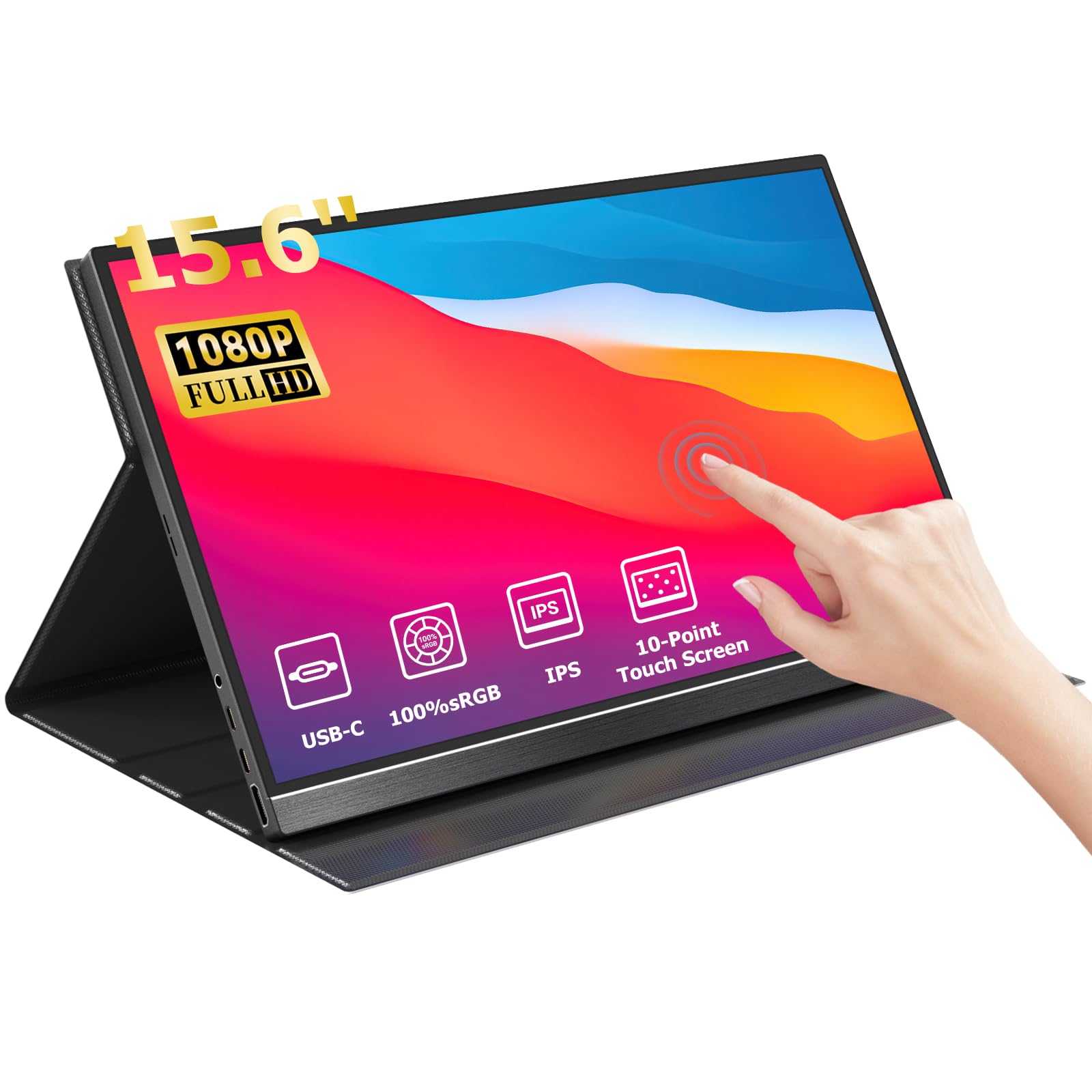 Monitor Portátil Touchscreen de 15,6