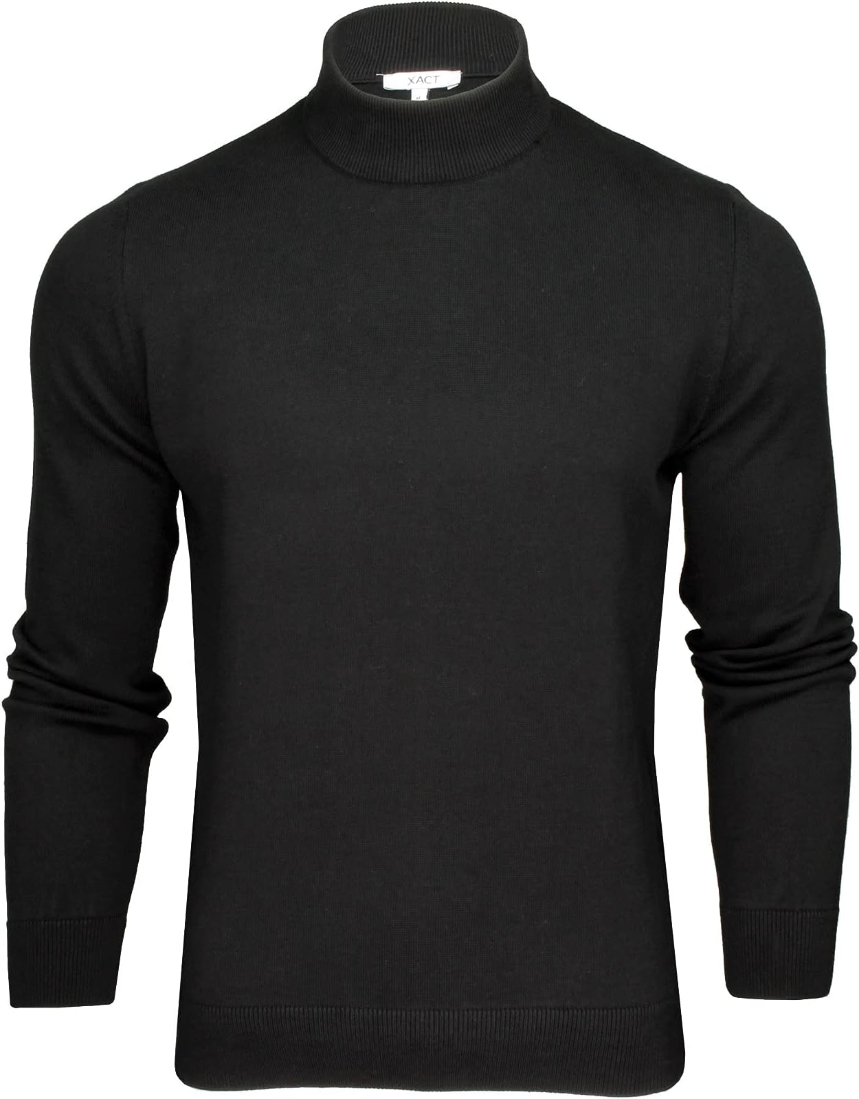 Men’s Pure Cotton Mock Neck Turtleneck Jumper – Premium High Neck Knit, Soft Breathable Winter Sweater, Warm Lightweight Pullover Knitwear, Smart Tailored Look