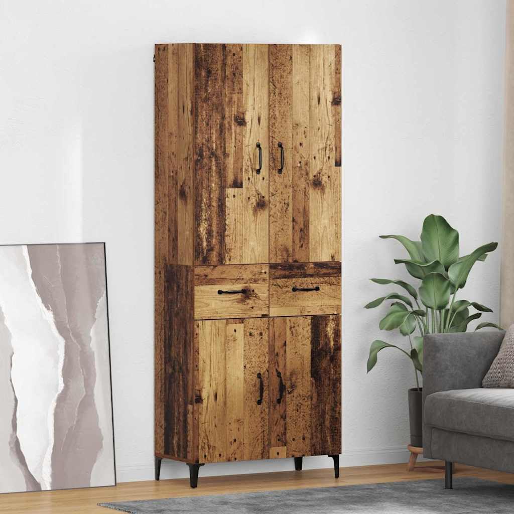 Tablero alto de madera recuperada de diseño moderno y alta gama