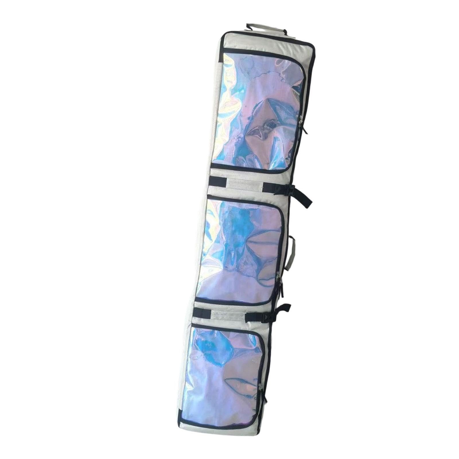 Roller Snowboard Bag with Wheels Double Ski Bag for Skiing Air Travel Adults Beige-image-42