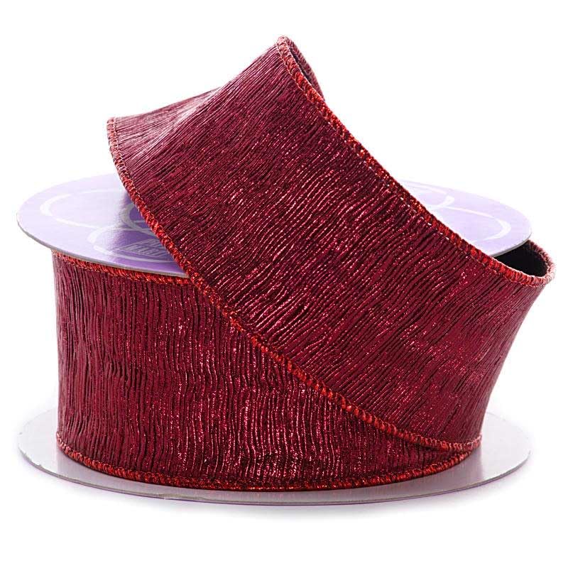2 1/2" X 10 Yards Burgundy Patrician Metallic Wired Ribbon