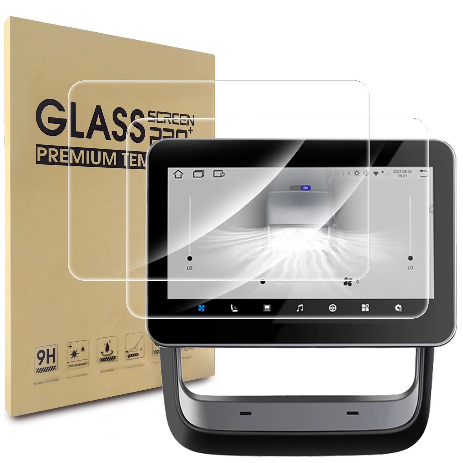 Photo 1 of WD&CD Tesla Model 3 2024-2025 8" Rear Touchscreen Screen Protector 2-Pack
