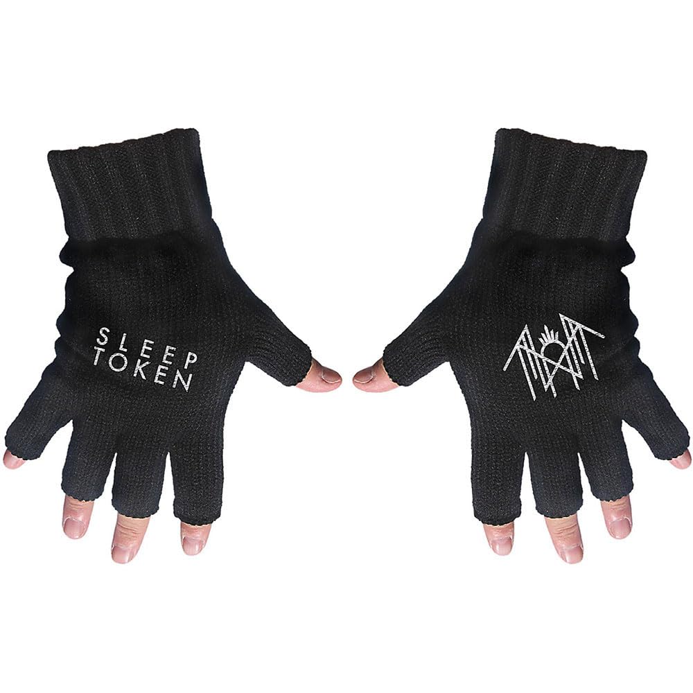Razamataz Sleep Token Band Logo And Sigil Fingerless Gloves One Size