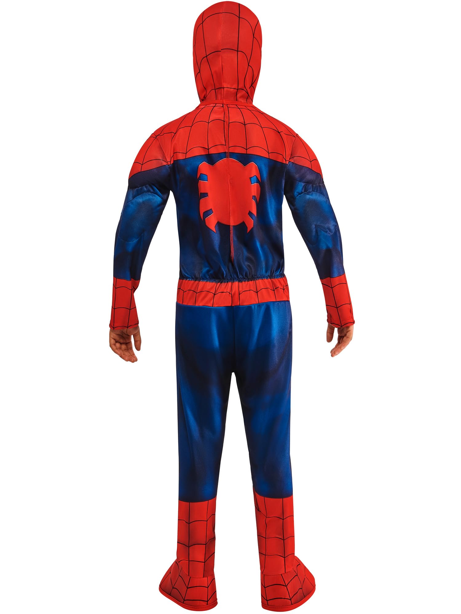 RUBIES SPIDER-MAN - Marvel ufficiale - Costume da bambino di lusso Spider-Man. Taglie da 3 a 8 anni. Costume con tuta muscolare imbottita, chiusura in velcro + passamontagna + copristivali integrati