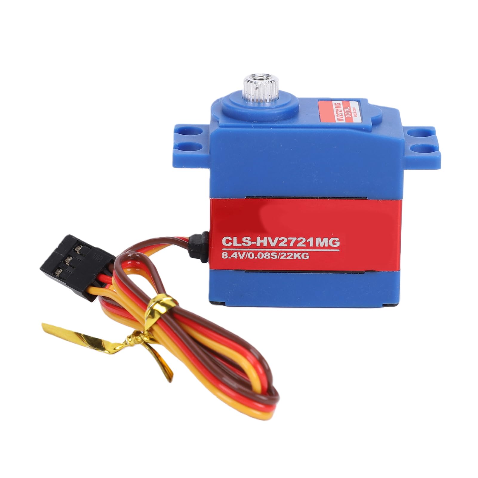 POENVFPO Servo RC de Alto par, Motor sin Núcleo de 22 Kg con Engranajes Metálicos de 25T, Resistente Al Agua IP67 para Coches y Aviones RC