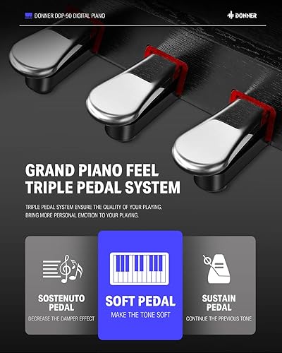 Miniatura 4 de Donner Piano digital DDP-90 + banco de piano